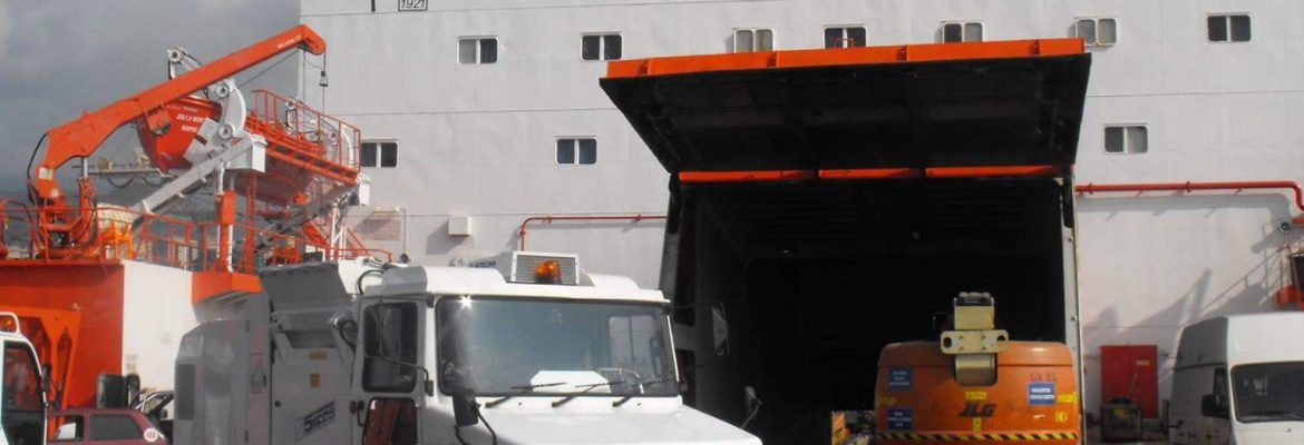 Mechanical Sweeper at Genova Port